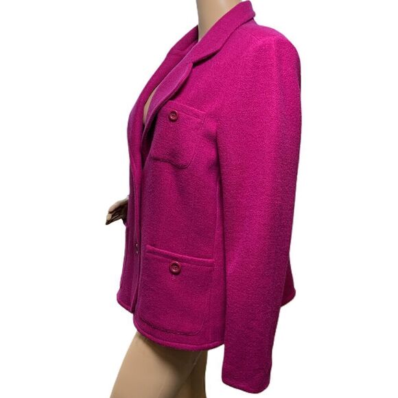 Linea By Louis DellOlio Pink 3 Button Notched Lapel Pockets Blazer Jacket Large - Picture 11 of 13